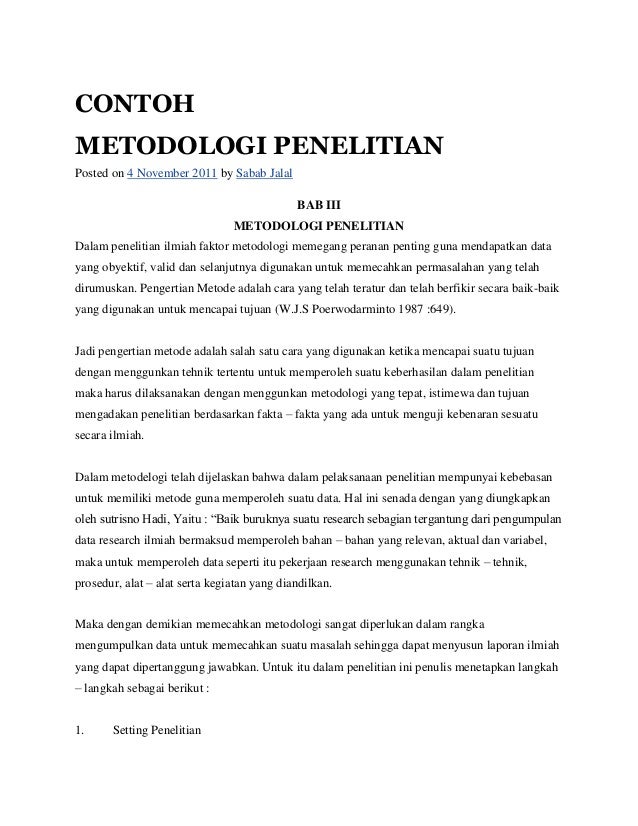 Contoh Hipotesis Metode Penelitian - Contoh Jol