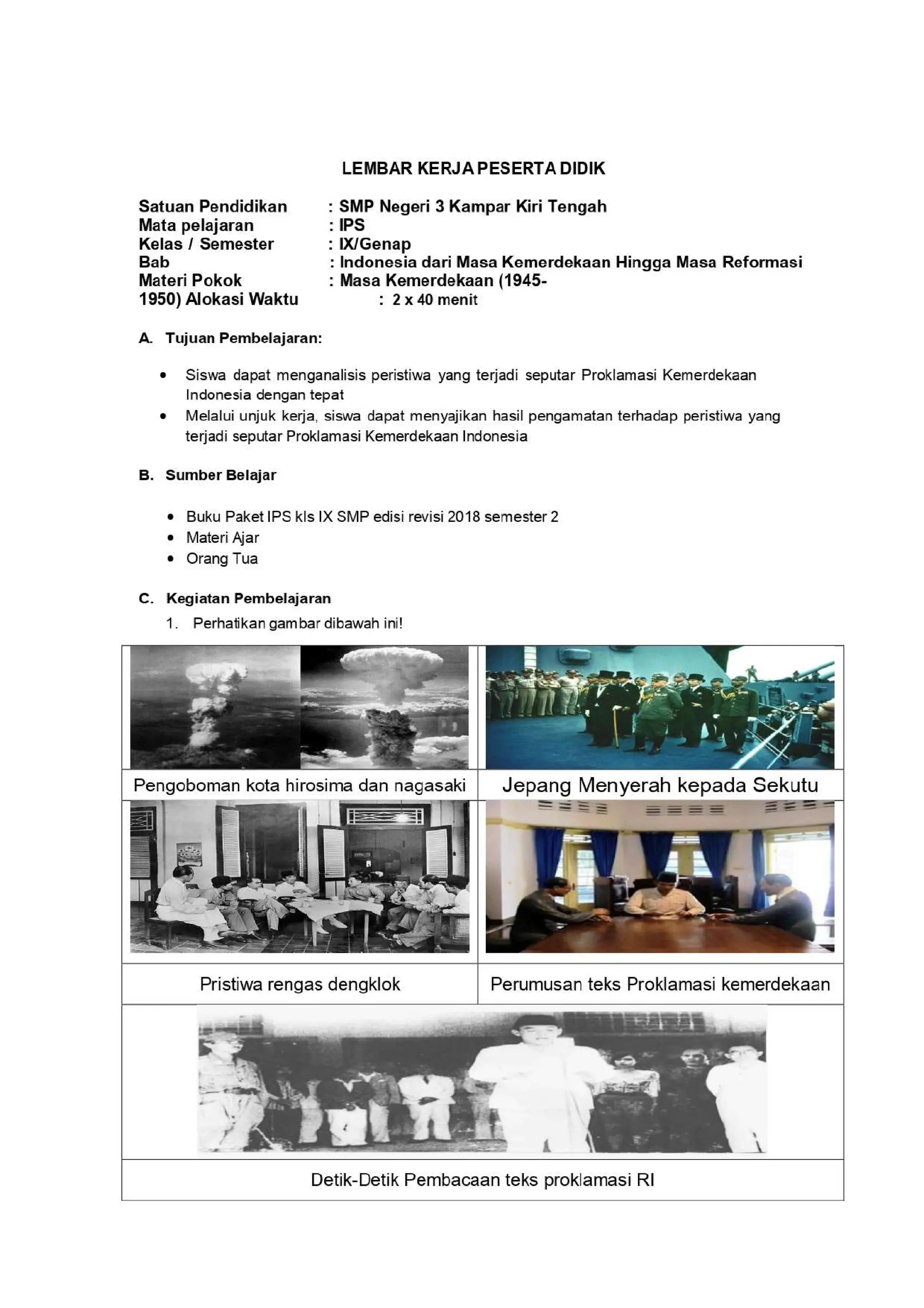 Contoh modul ajar IPS berdiferenasiasi SMP | PDF