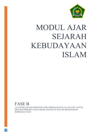 h
t
t
p
s
:
/
/
w
w
w
.
a
i
n
a
m
u
l
y
a
n
a
.
i
d
/
2
0
2
2
/
1
1
/
d
o
w
n
l
o
a
d
-
t
p
-
a
t
p
-
d
a
n
-
m
o
d
u
l
-
a
j
a
r
-
s
k
i
-
m
i
.
h
t
m
l
FASE B
LATAR BELAKANG PERISTIWA ISRA MIKRAJ RASULULLAH SAW. UNTUK
MENJADI PRIBADI YANG SABAR, DAN KUAT DALAM MENGHADAPI
BERBAGAI UJIAN
MODUL AJAR
SEJARAH
KEBUDAYAAN
ISLAM
 