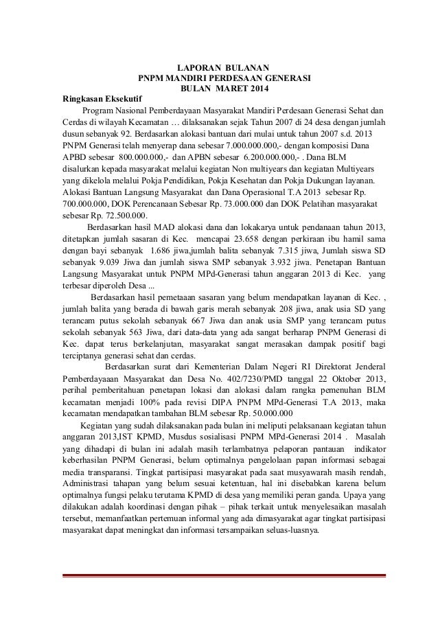 Contoh Narasi Program