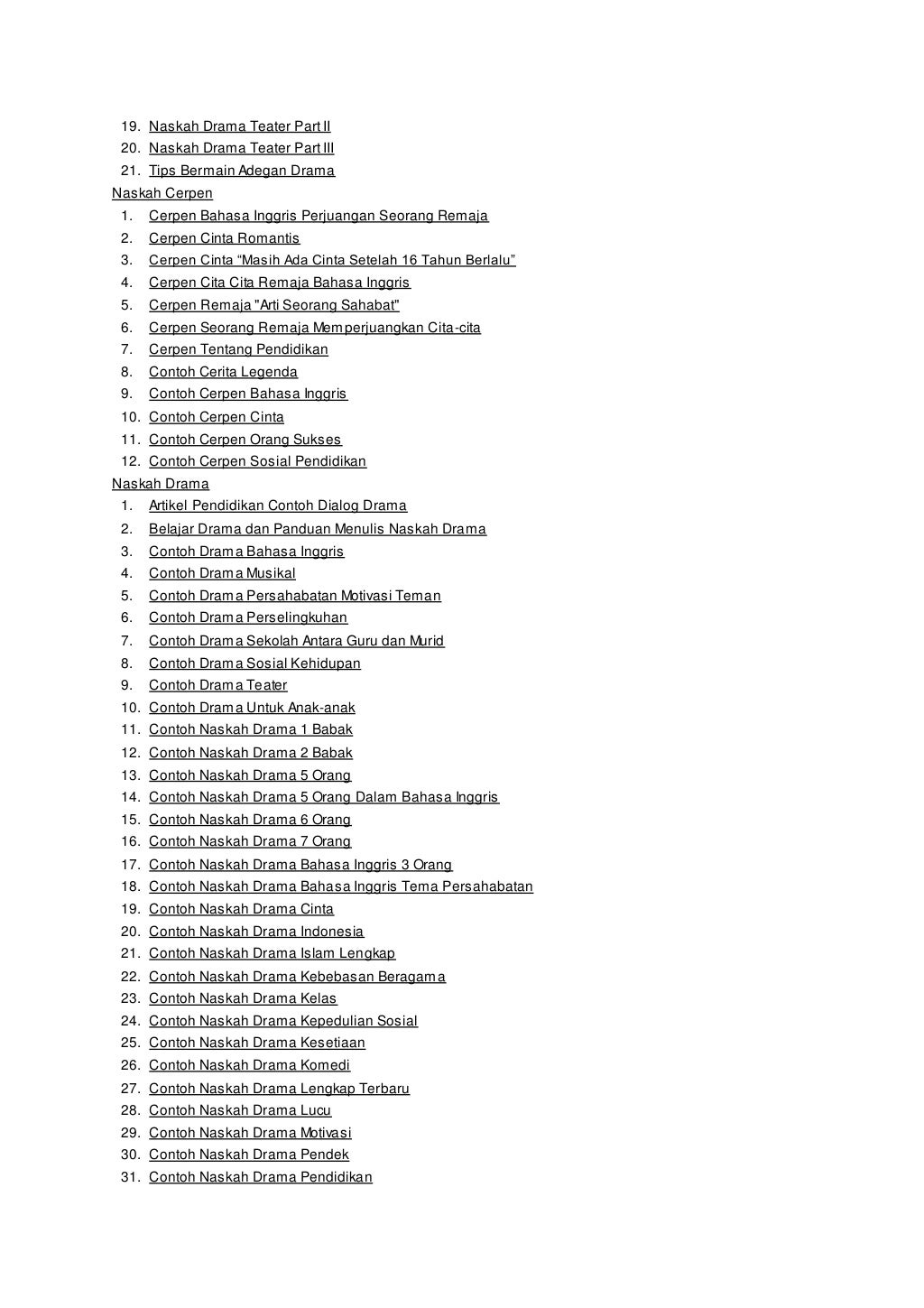 Contoh naskah drama lengkap Contoh naskah drama lengkap