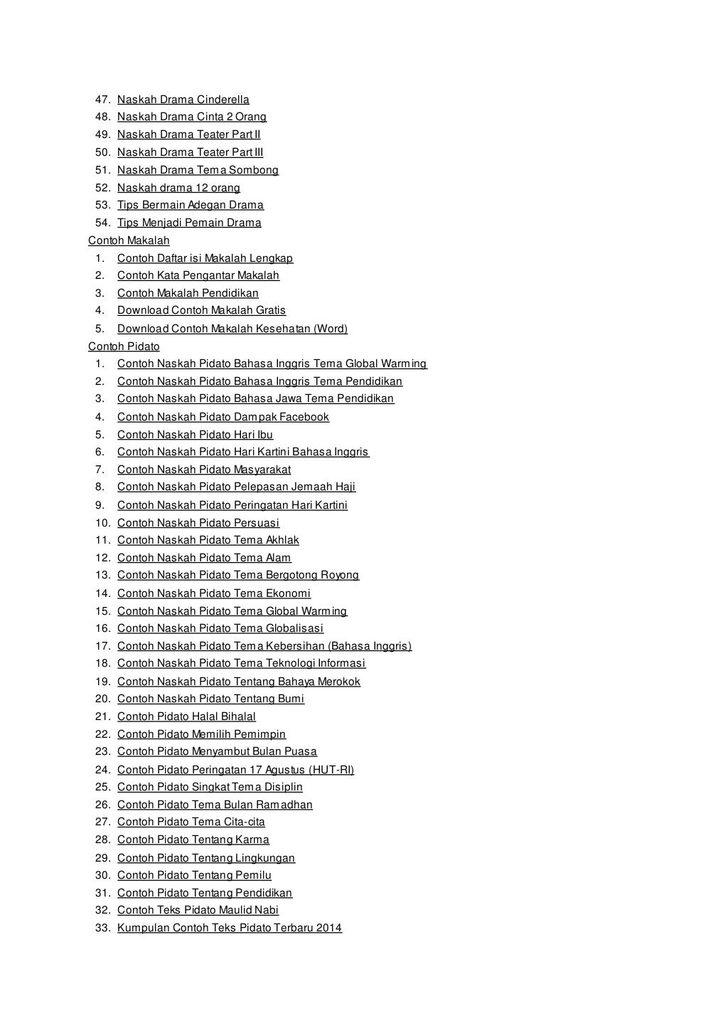 Contoh naskah drama lengkap Contoh naskah drama lengkap