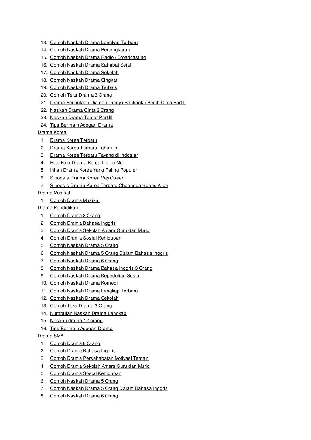 Contoh naskah drama lengkap Contoh naskah drama lengkap