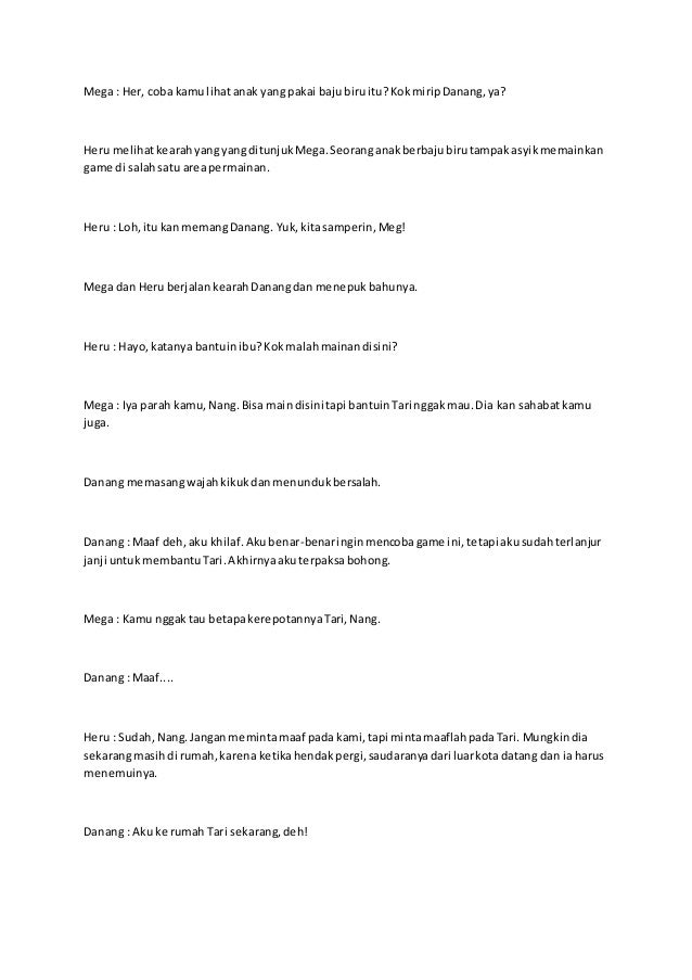 Contoh naskah drama persahabatan