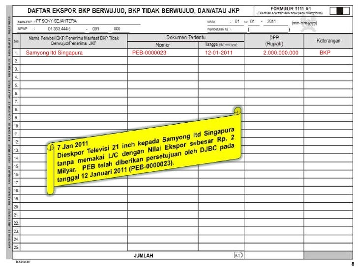 Contoh ngisi spt ppn 1111