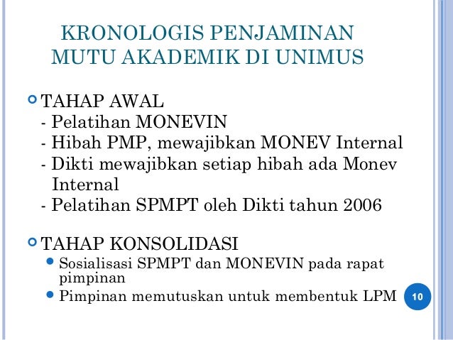 Contoh pelaksanaan spmi pt