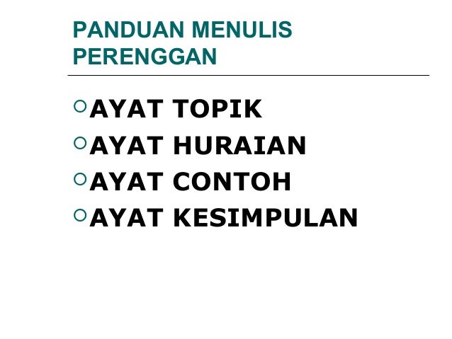 Contoh Pendahuluan Karangan Cara Menghurai Isi