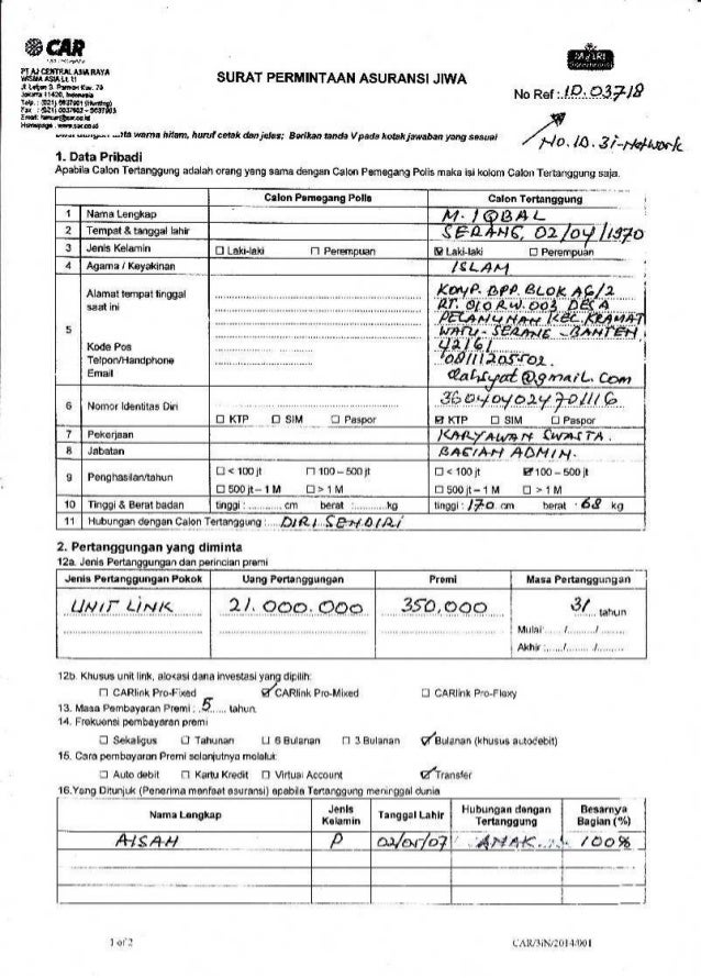 Contoh Formulir Tabungan Qurban - Contoh Bee