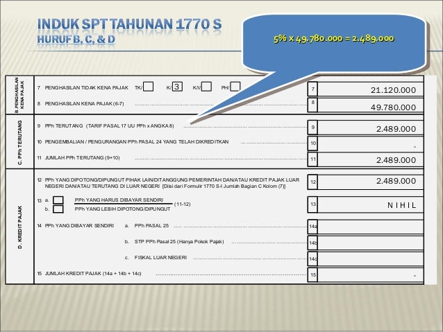 Contoh Soal Dan Jawaban Pengisian Spt 1770 S - Dunia Sosial