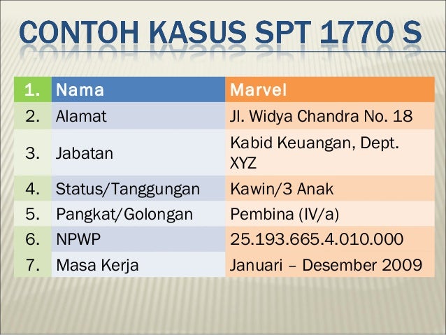 Contoh pengisian spt p ph op 1770 s & 1770ss 2009