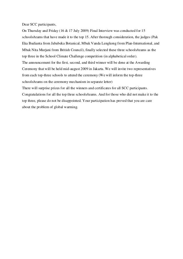 Contoh pengumuman dalam bahasa inggris Contoh pengumuman dalam bahasa inggris