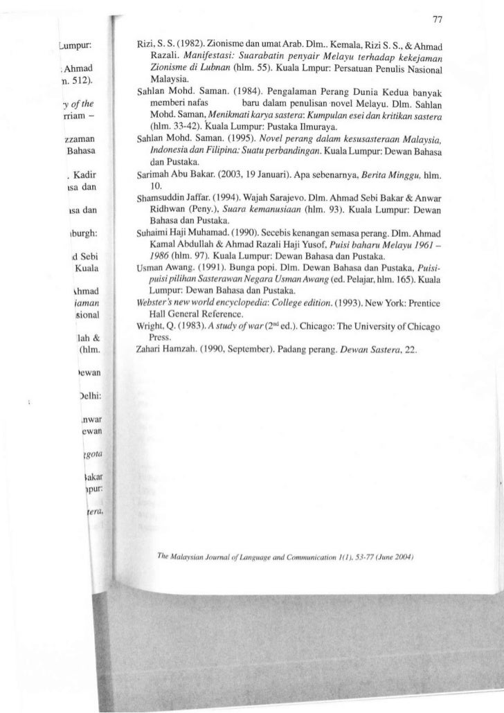 Contoh penulisan artikel format apa (pusi perang)