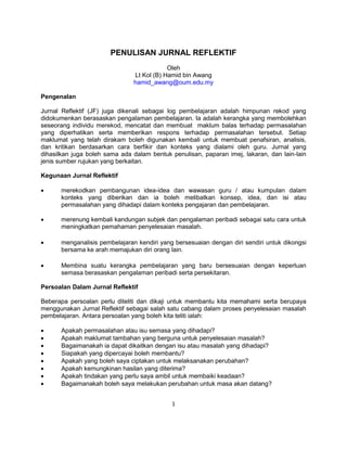 Menulis Jurnal Reflektif: Panduan Lengkap