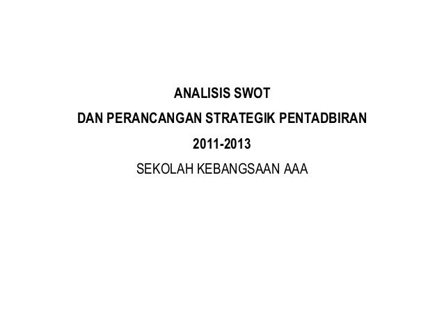 Contoh Perancangan Strategik Sekolah