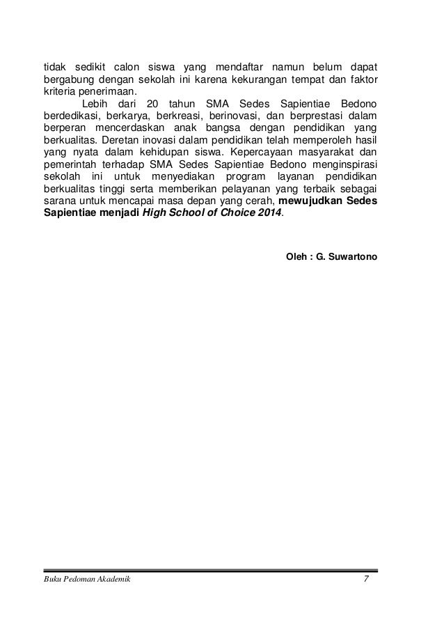Contoh peraturan akademik