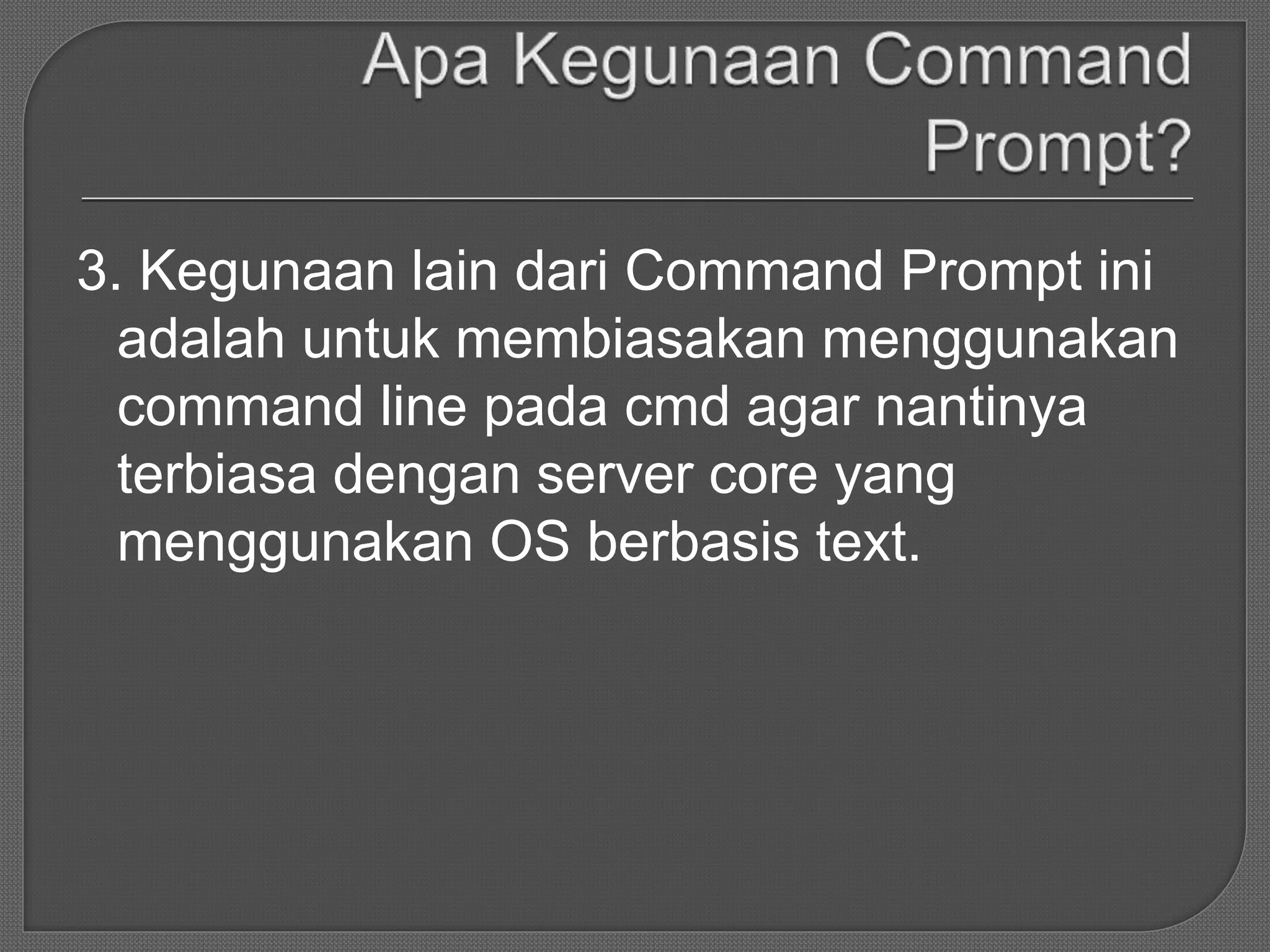 Contoh Perintah Command Prompt | PPT