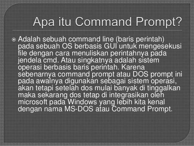 Contoh Perintah Command Prompt