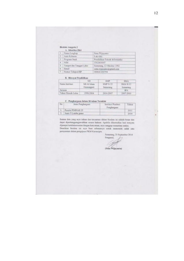 Contoh pkm kc lolos dikti 2014