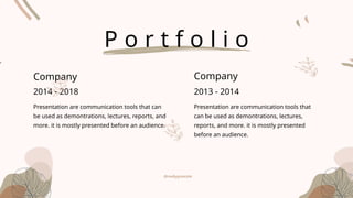 Contoh Template Untuk Presentasi Pembuatan Portofolio Pptx