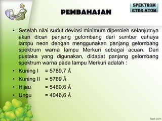 Spektrom
             eter Atom
PEMBAHASAN
 