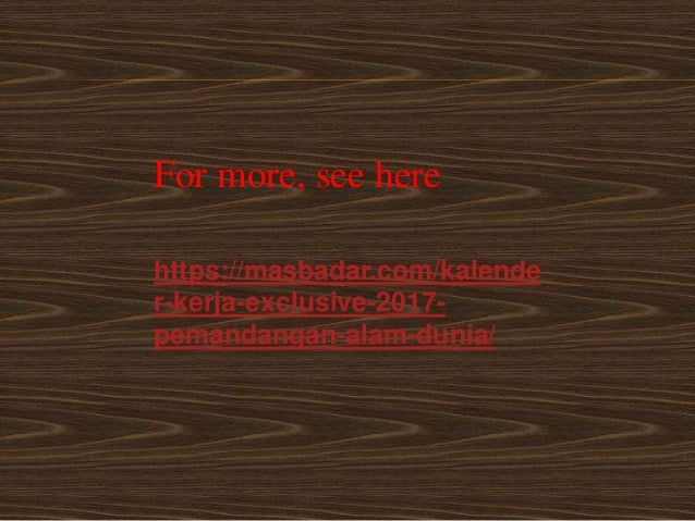 Contoh Produk Kalender Eksklusif 2017 Gambar Alam Dunia