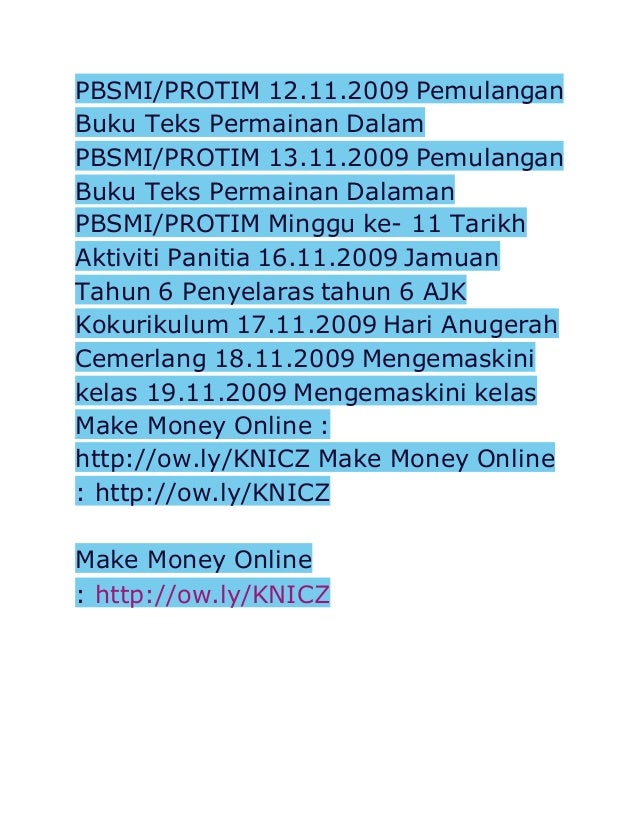 Contoh program pasca upsr