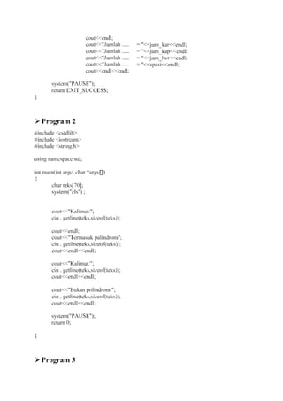 Contoh program string | PDF