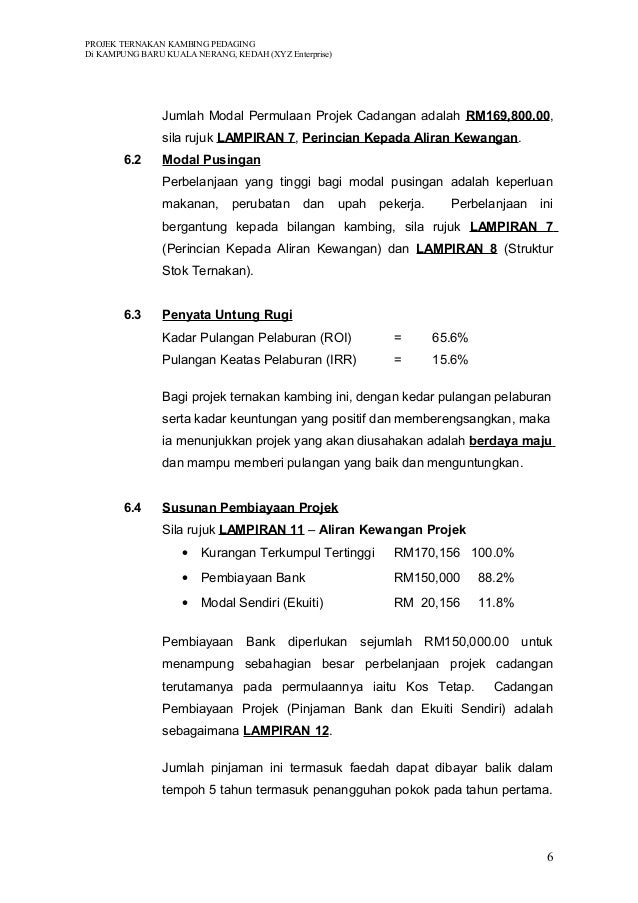 Kertas Kerja Penternakan Lembu