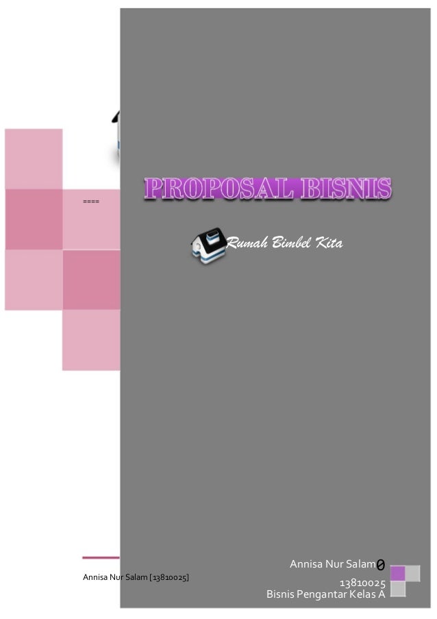 Contoh Proposal Bisnis Jasa Bimbel
