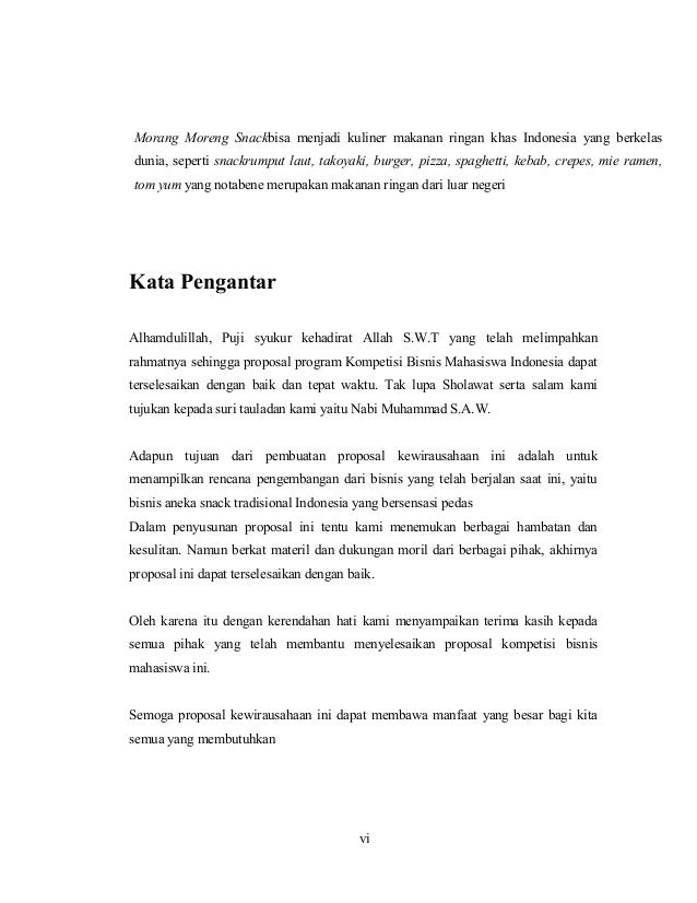 Contoh Proposal Kompetisi Bisnis Mahasiswa Indonesia Kbmi Keripik P