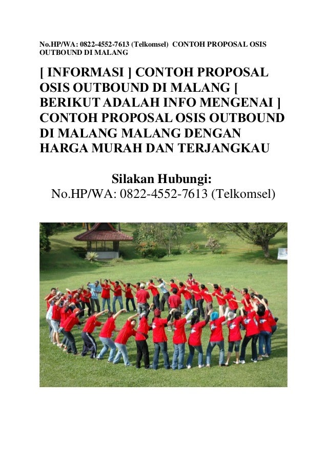 Contoh Proposal Outbound Osis Contoh Makalah Terbaru 2021 Contoh Proposal Outbound Osis Contoh Makalah Terbaru 2021