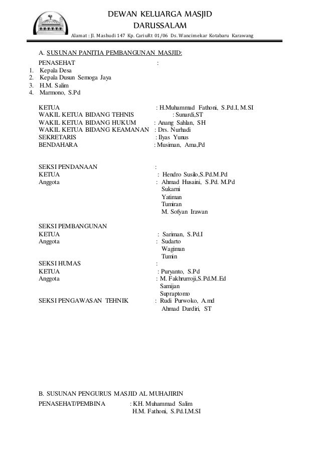 Proposal Pembangunan Pos Kamling Doc Berkas Belajar