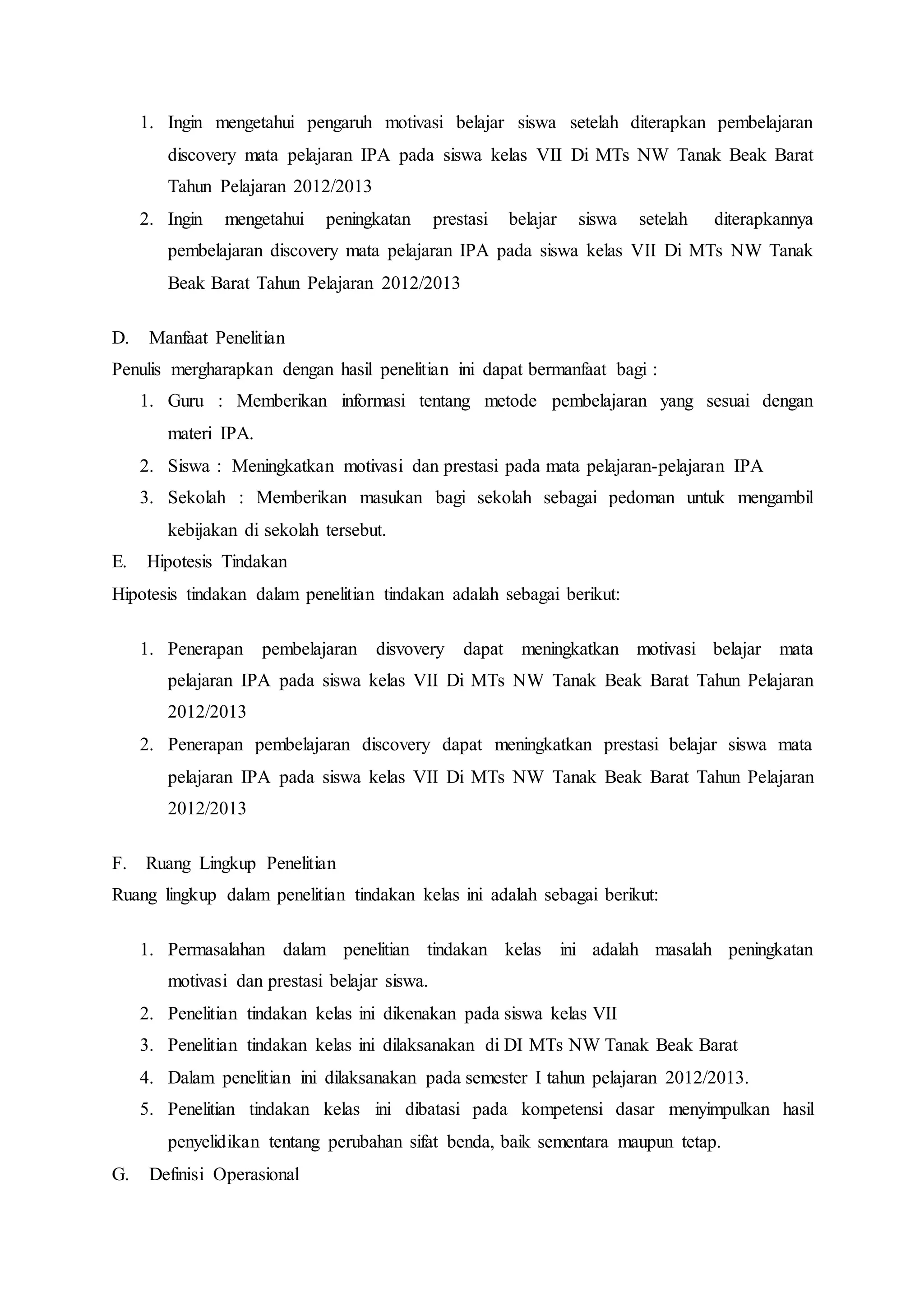 Contoh proposal ptk | DOCX