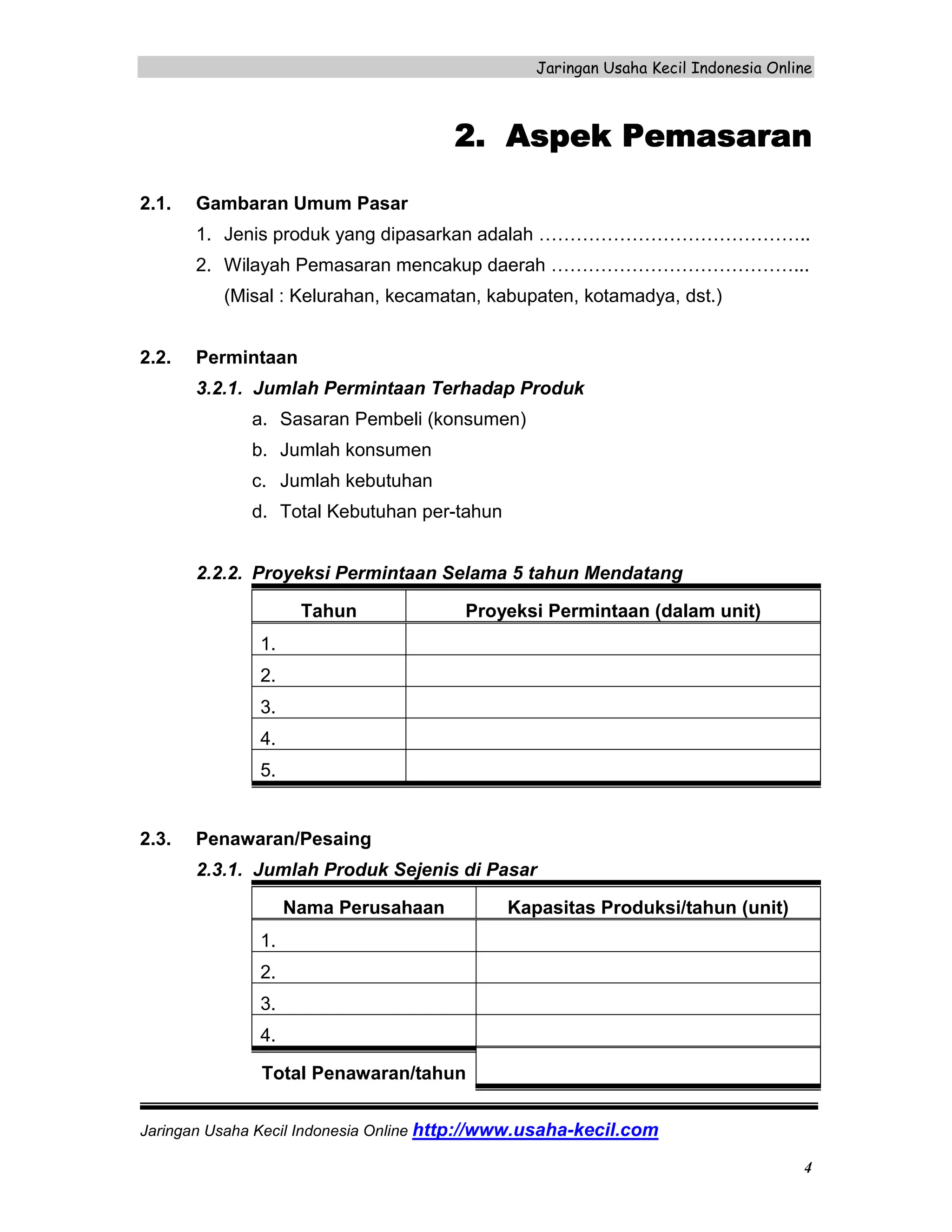 Contoh proposal usaha | PDF