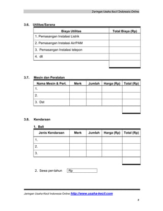 Contoh proposal usaha