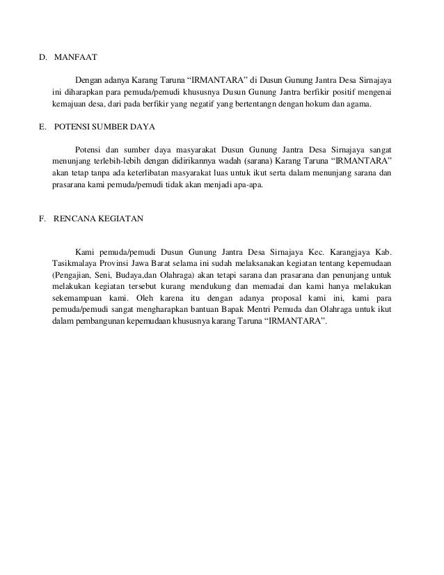 Proposal Bantuan Dana Kegiatan Olahraga Badminton Pigura