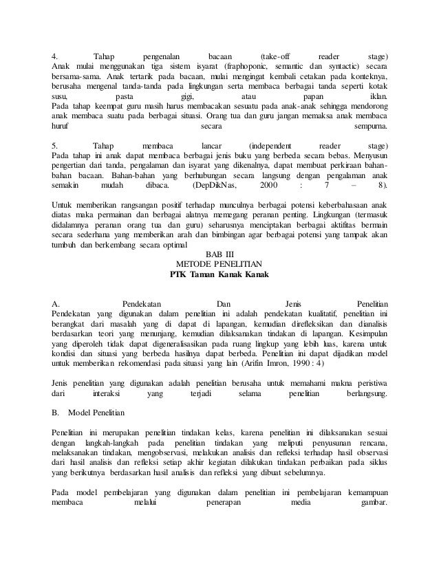 Contoh Ptk Tk Paud Dibawah Ini