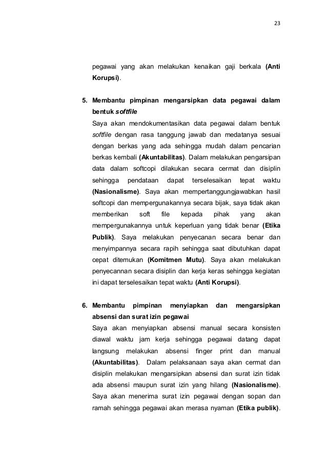 Contoh rancangan aktualisasi