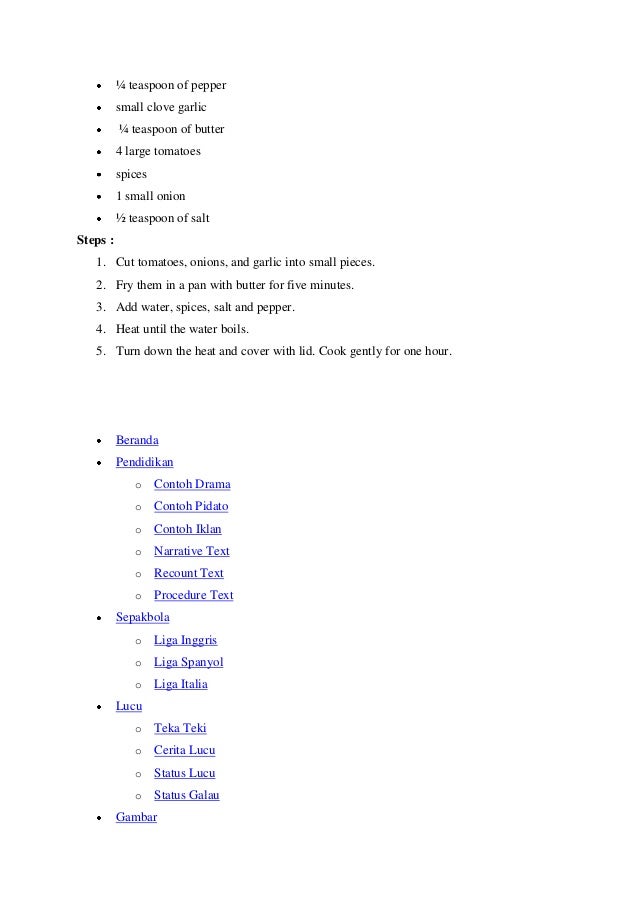 Contoh recout texs