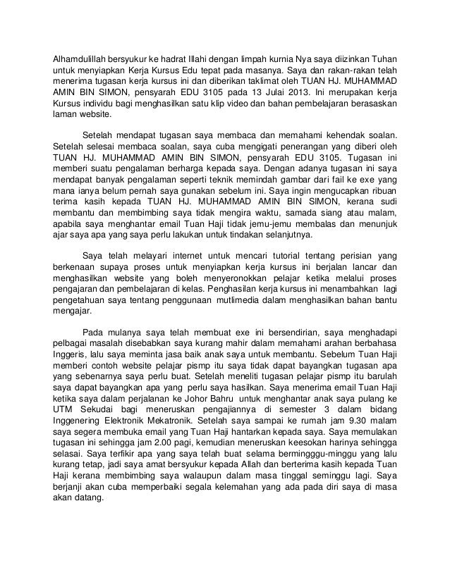 Contoh Refleksi