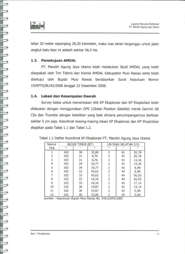 Contoh Dokumen Amdal Pertambangan