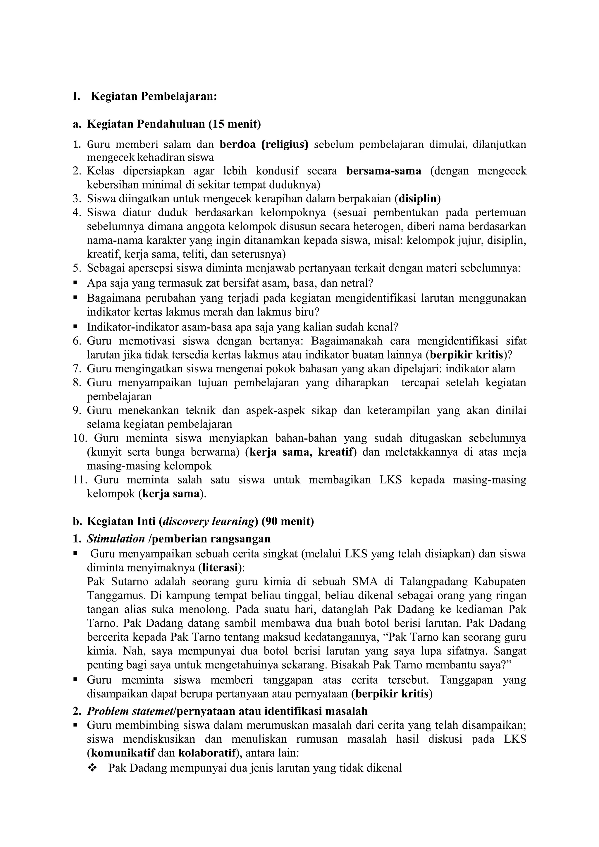 Contoh rpp | DOC