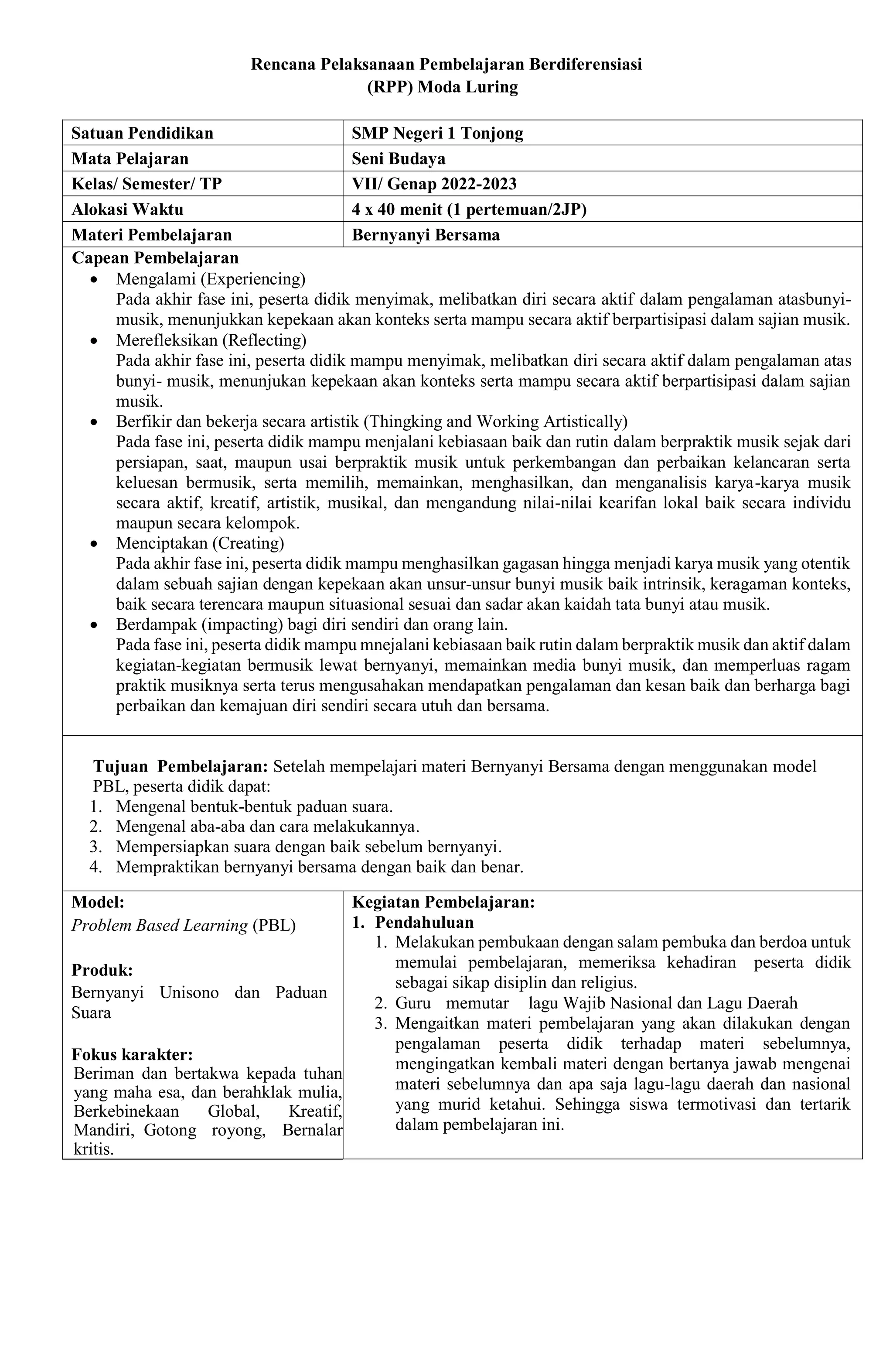 Contoh Rpj contoh rpp berdiferensiasi seni budaya.pdf