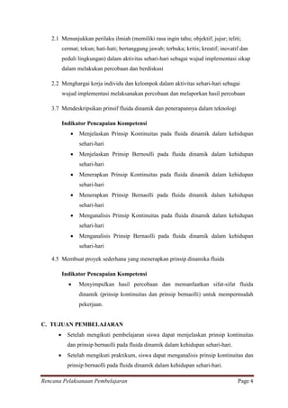 Contoh RPP fisika SMA Fluida Dinamik Seftia Haryani FKIP Fisika ...