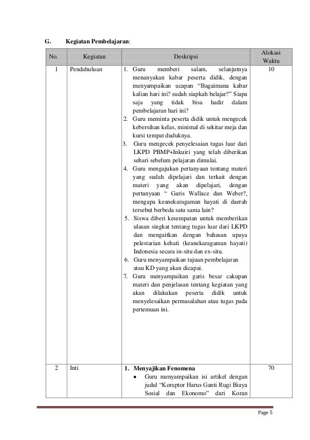 Contoh rpp inkuiri