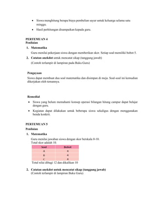 Contoh rpp matematika | PDF
