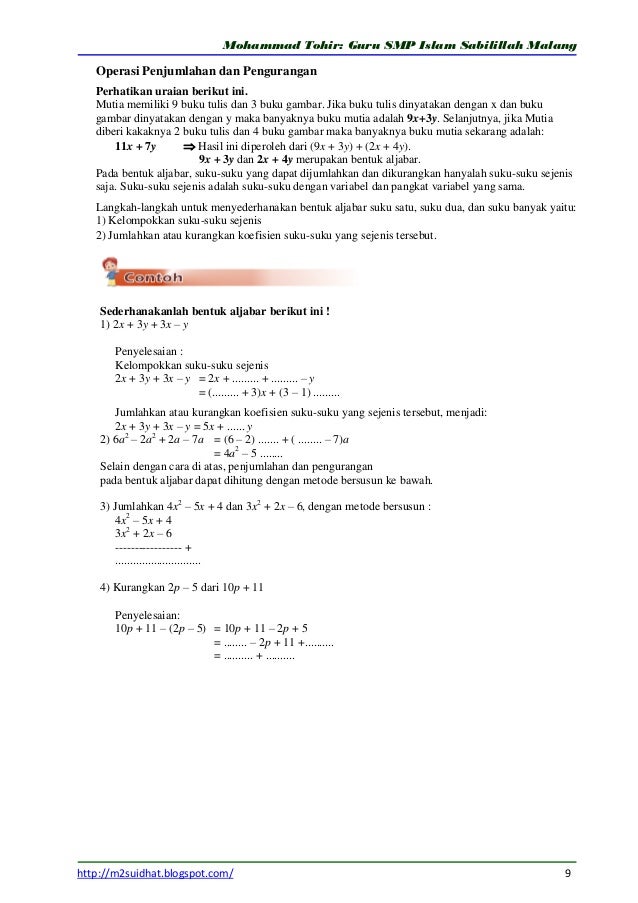 Contoh rpp matematika kelas 8