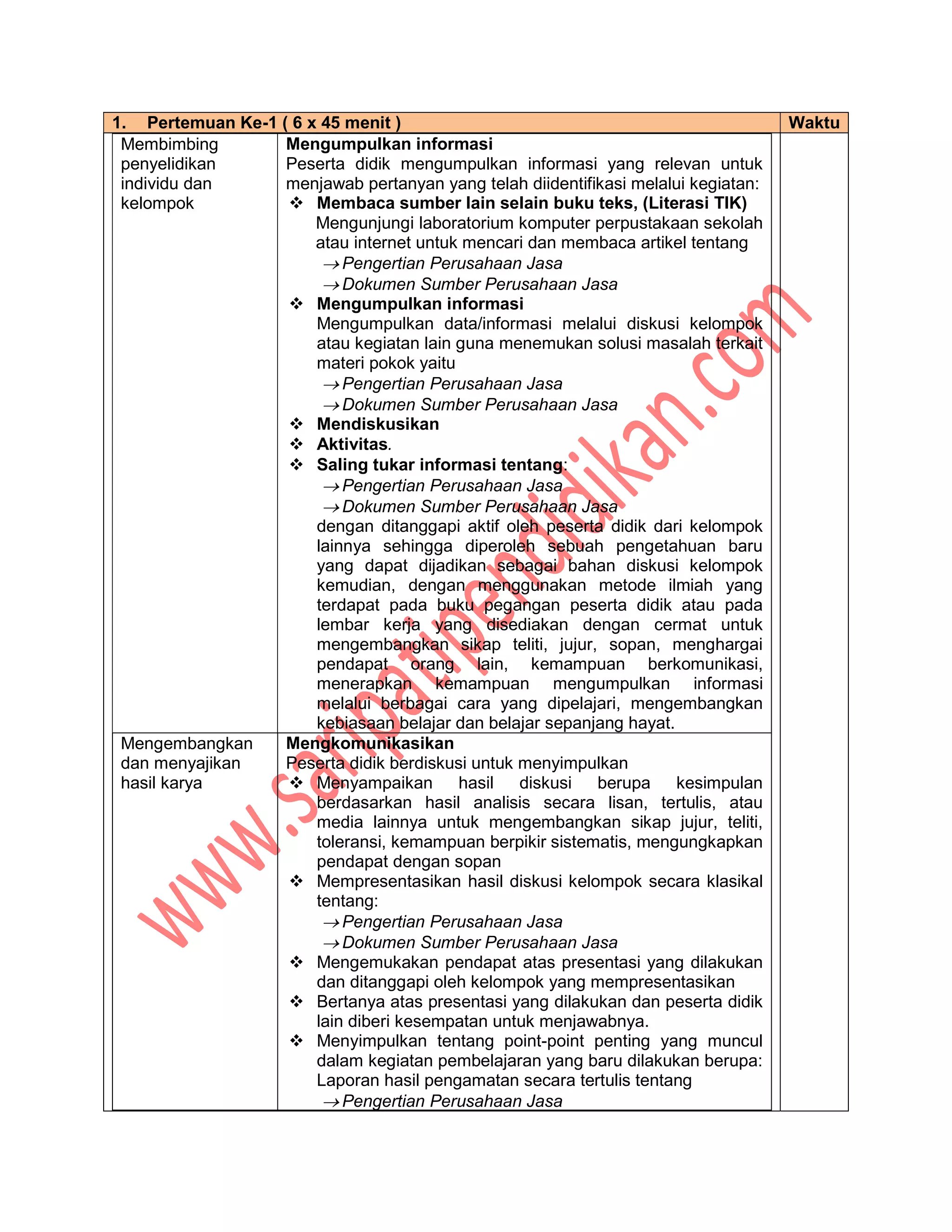 Contoh rpp praktikum akuntansi perusahaan jasa dan mnf xi | PDF