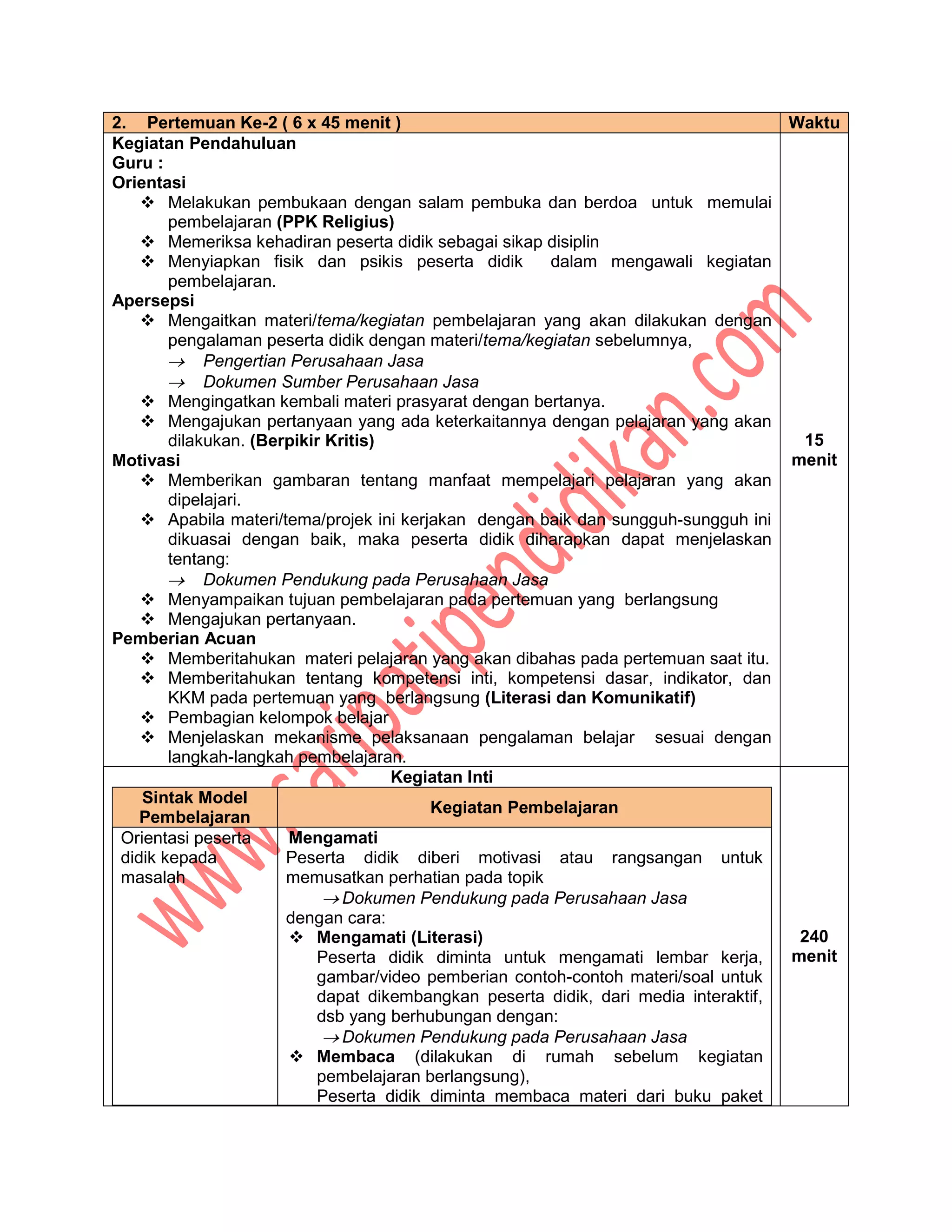 Contoh rpp praktikum akuntansi perusahaan jasa dan mnf xi | PDF