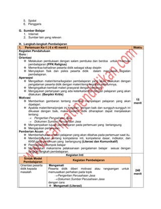 Contoh rpp praktikum akuntansi perusahaan jasa dan mnf xi | PDF